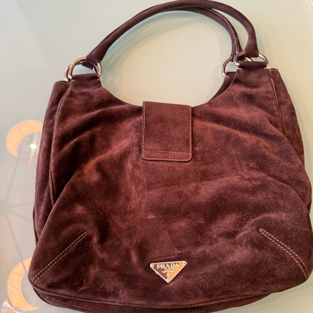 Prada Suede Bag - Chocolate